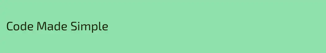 Code Made Simple
